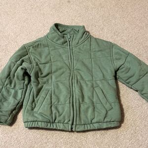 Girl's army green Baby Gap quilted jacket size 4T